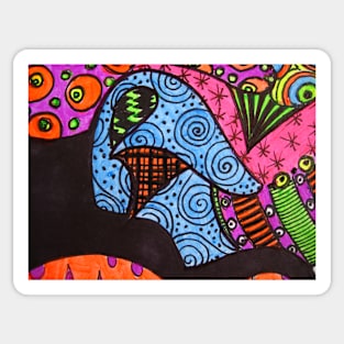 Abstract Fluoro 10 Sticker